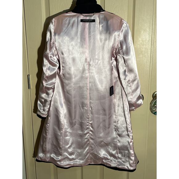 Andrew Marc Coat Wool Blend Double Breasted Midnight Blue to Black - Picture 11 of 12